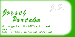 jozsef porteka business card